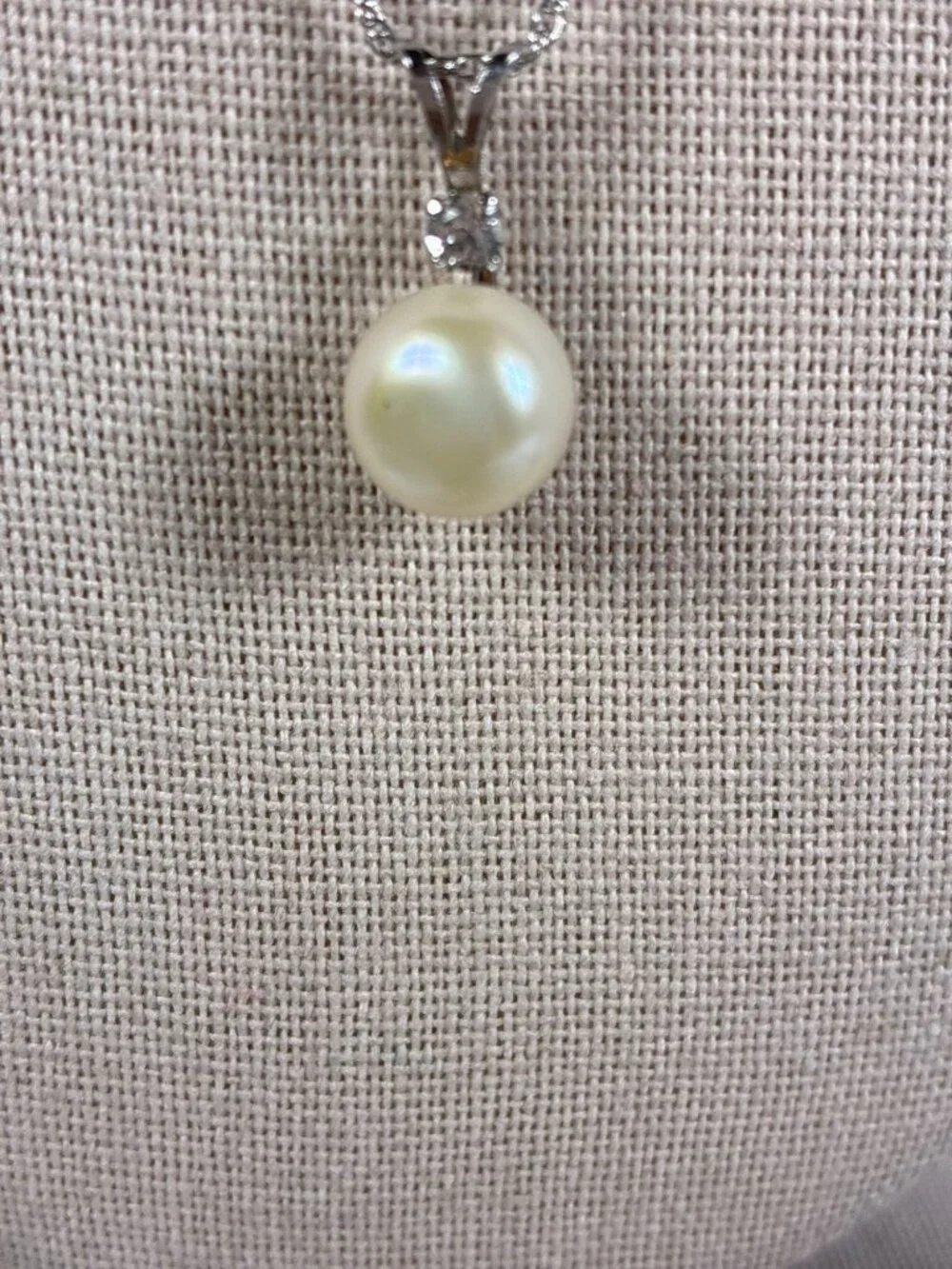 Sterling Silver Pearl & White Topaz Jewelry Set - Picture 5 of 14